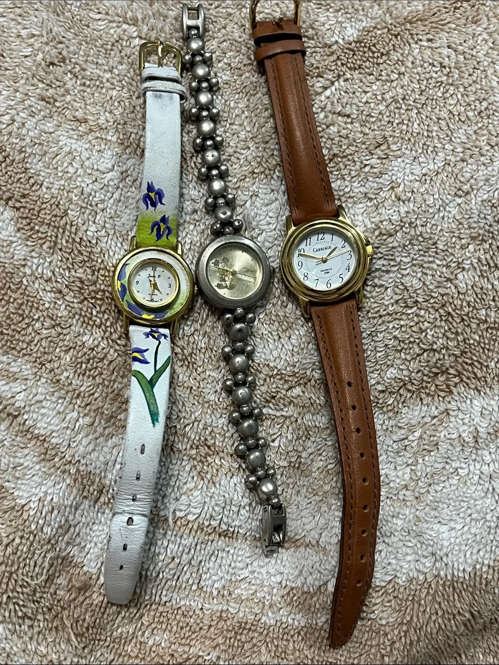 Women's Gold-Tone Brown Leather Strap Watch - Brown